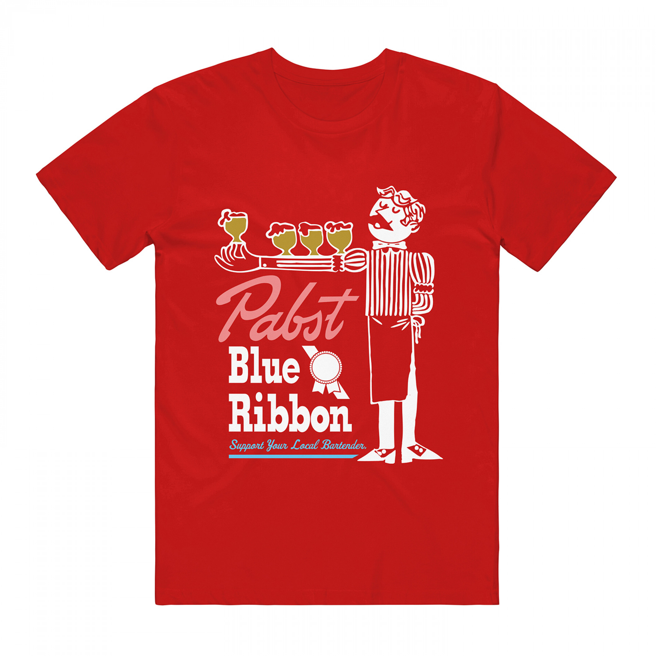 Pabst Blue Ribbon Support Your Local Bartender T-Shirt